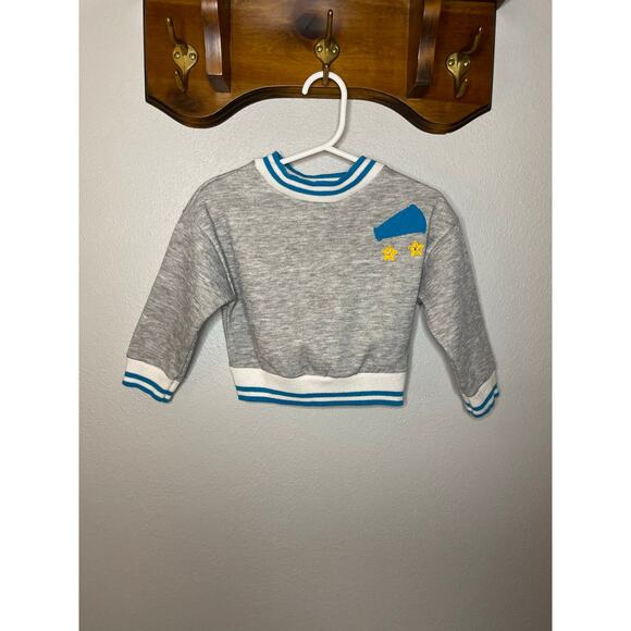 Vintage Brights Creek Retro Gray Cheerleading Sweater 2T Toddler Girls - Picture 2 of 6